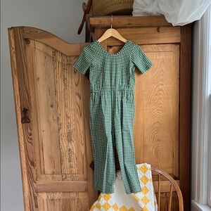 Alice & Ames | Green Checkered Jumpsuit